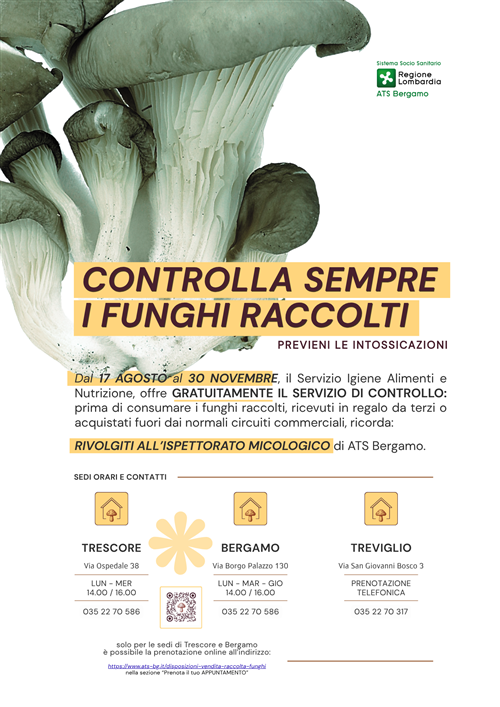 Servizio di certificazione gratuita per la commestibilità dei funghi epigei raccolti dai cittadini